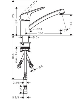 Смеситель Hansgrohe Logis 71831000
