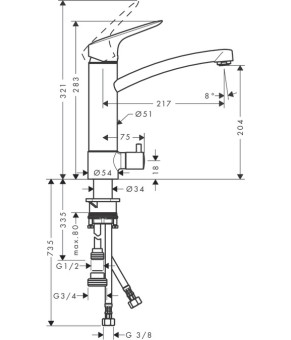 Смеситель Hansgrohe Logis 71834000