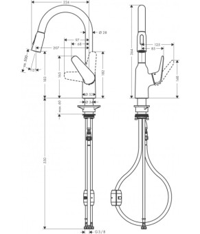 Смеситель Hansgrohe Focus M429-H180 Eco 71862000