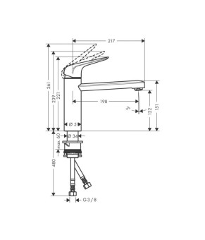 Смеситель Hansgrohe Focus M4221-H120 Eco 71864000