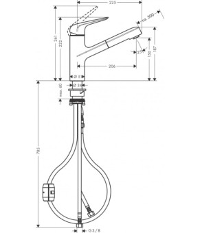 Смеситель Hansgrohe Focus M427-H150 Eco 71865000