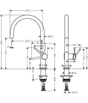 Смеситель Hansgrohe Talis 72804670