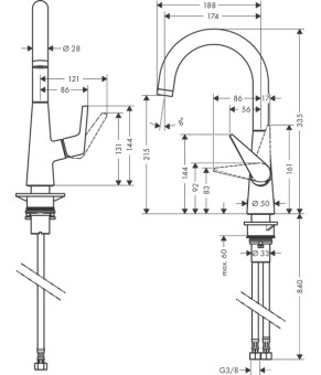 Смеситель Hansgrohe Talis S 72814000