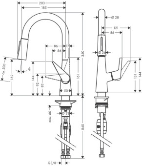 Смеситель Hansgrohe Talis S 72815800
