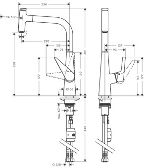 Смеситель Hansgrohe Talis S 72826000