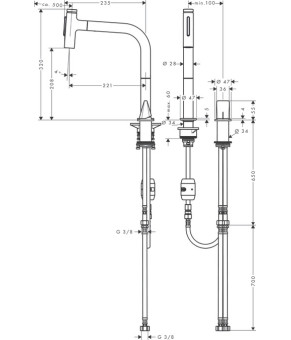 Смеситель Hansgrohe Metris Select 73819800