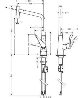 Смеситель Hansgrohe Metris Select 73820800