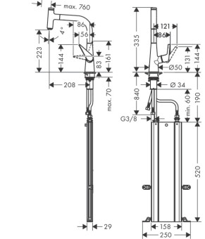 Смеситель Hansgrohe Talis Select M5115-H220 ST 73852800