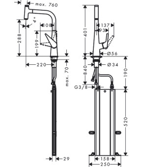 Смеситель Hansgrohe Talis Select M5115-H300 73853000