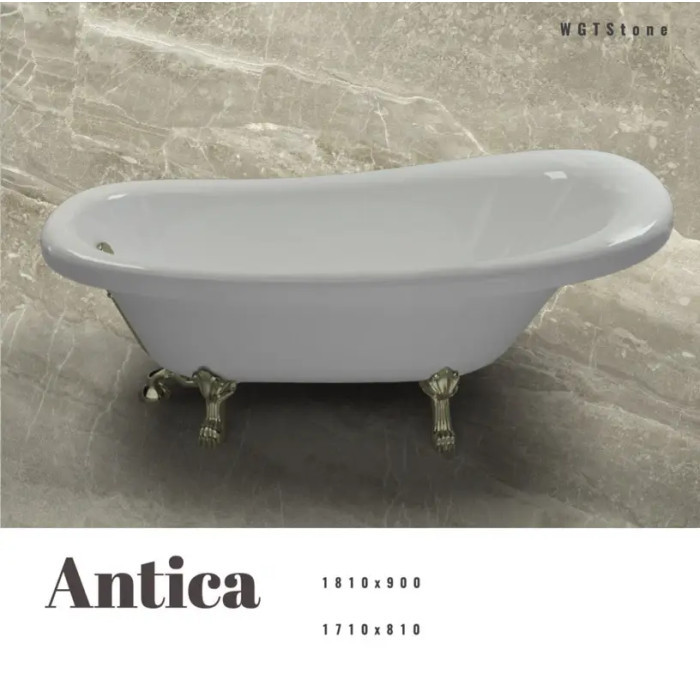 Ванна біла 171х81 WGT Antica фурнітура хром