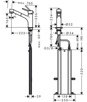 Смеситель Hansgrohe Talis M5216-H170 73860000
