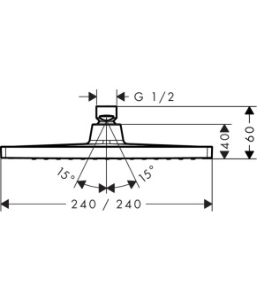 Верхний душ Hansgrohe Crometta E 26727000