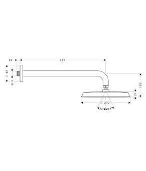 Верхний душ Hansgrohe Raindance Classic 27424090