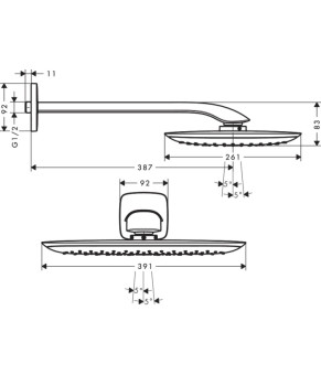 Верхний душ Hansgrohe PuraVida 27437000