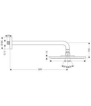 Верхний душ Hansgrohe Raindance S 27461000