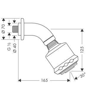 Верхній душ Hansgrohe Clubmaster 27475000