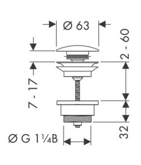 Донный клапан Hansgrohe 50100990