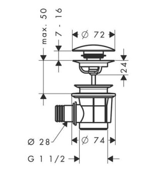 Слив Hansgrohe 50107000