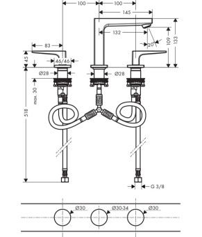 Смеситель Hansgrohe Metropol 74514000
