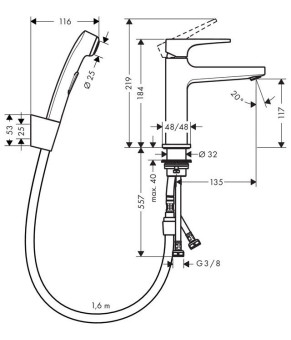 Смеситель Hansgrohe Metropol 74522000