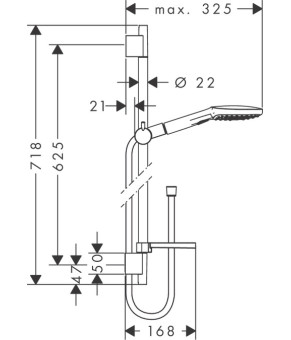 Душевой набор Hansgrohe Raindance Select E 26622400