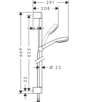 Душевой набор Hansgrohe Crometta 26655400