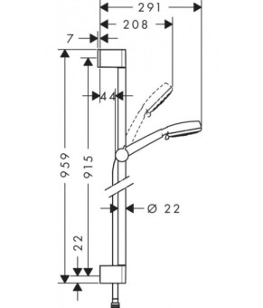 Душевой набор Hansgrohe Crometta 26659400
