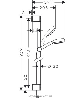 Душевой набор Hansgrohe Crometta 26663400