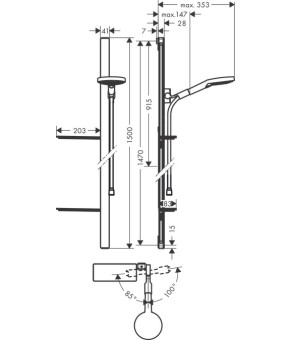 Душевой набор Hansgrohe Raindance Select S 27646000