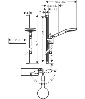 Душевой набор Hansgrohe Raindance Select S 27648000