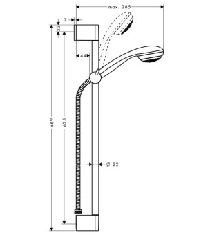 Душевой набор Hansgrohe Crometta 27652000