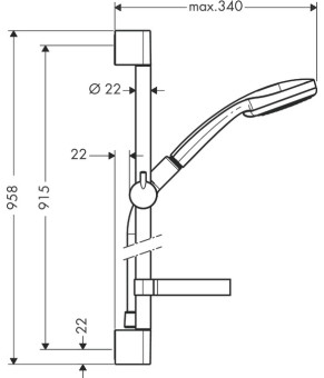 Душевой набор Hansgrohe Croma 27653000