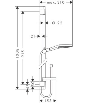 Душевой набор Hansgrohe Raindance Select S 27667000