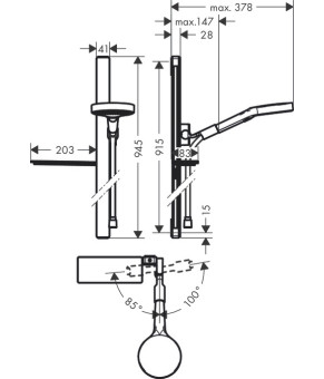 Душевой набор Hansgrohe Rainfinity 27672000