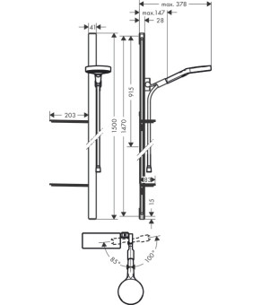 Душевой набор Hansgrohe Rainfinity 27673000