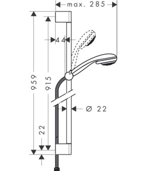 Душевой набор Hansgrohe Crometta 27766000