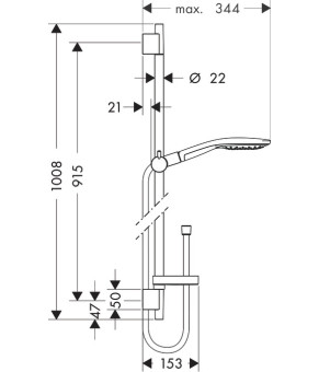 Душевой набор Hansgrohe Raindance Select S 27803000