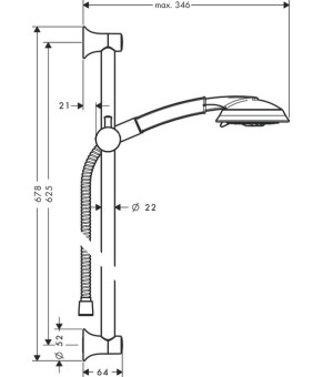 Душевой набор Hansgrohe Raindance Classic 27843000