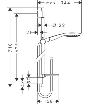 Душевой набор Hansgrohe Raindance Select E 27856400
