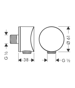 Шланговое подсоединение Hansgrohe FixFit 27453000