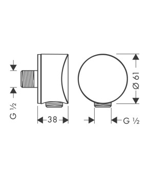 Шланговое подсоединение Hansgrohe FixFit 27456000