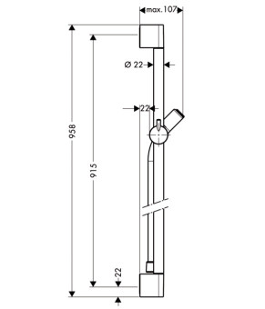 Душевая штанга со шлангом Hansgrohe Unica'Crometta 27610000