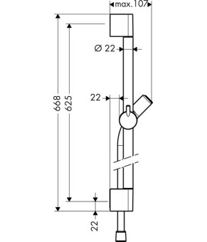 Душевая штанга со шлангом Hansgrohe Unica'Crometta 27611000