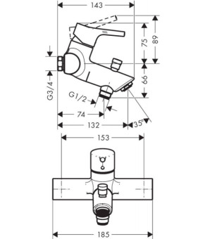 Смеситель Hansgrohe Talis S 72401000