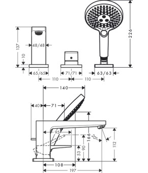 Смеситель Hansgrohe Metropol 74551000