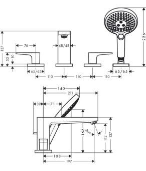 Смеситель Hansgrohe Metropol 74553000