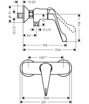 Смеситель Hansgrohe Novus 71926000