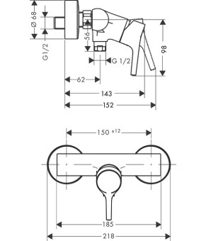 Смеситель Hansgrohe Talis S 72600000