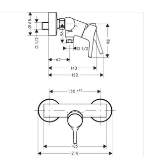 Смеситель Hansgrohe Talis S 72601000