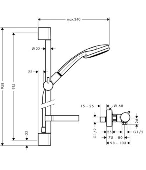 Смеситель Hansgrohe Croma 27033000